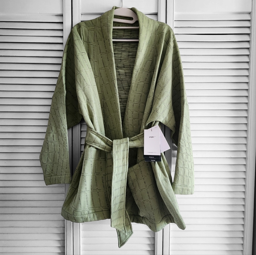 Nike Yoga Therma-FIT Women's Green Luxe Jacquard Cardigan Size M